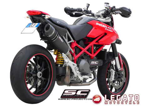 Tłumik końcowy SC Project OVAL Black Stainless Steel Ducati Hypermotard 1100 EVO / SP