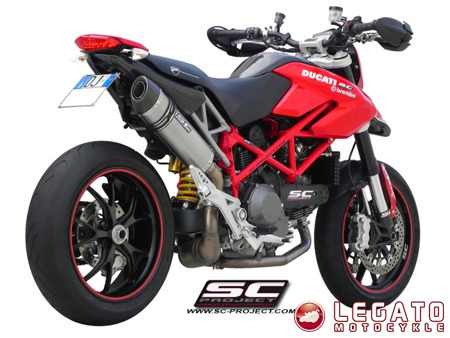 Tłumik końcowy SC Project OVAL Black Stainless Steel Ducati Hypermotard 1100 EVO / SP