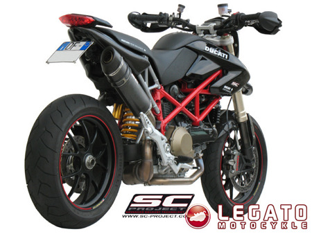 Tłumik końcowy SC Project OVAL Black Stainless Steel Ducati Hypermotard 1100 / S