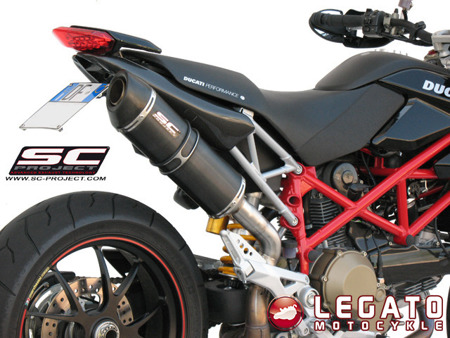 Tłumik końcowy SC Project OVAL Black Stainless Steel Ducati Hypermotard 1100 / S