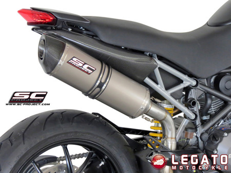 Tłumik końcowy SC Project OVAL Black Stainless Steel Ducati Hypermotard 796