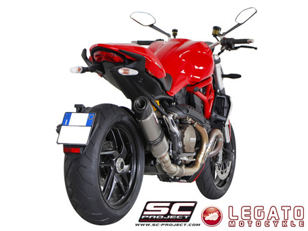 Tłumik końcowy SC Project OVAL Black Stainless Steel Ducati Monster 1200 / S