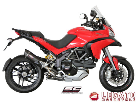 Tłumik końcowy SC Project OVAL Decat Black Stainless Steel Ducati Multistrada 1200 / S  2010-2014