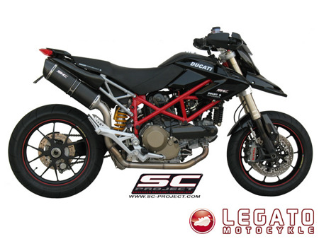 Układ wydechowy 2-1 SC Project OVAL Black Stainless Steel Ducati Hypermotard 1100 / S