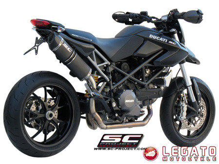 Układ wydechowy 2-1 SC Project OVAL Black Stainless Steel Ducati Hypermotard 796