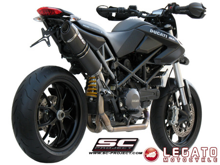 Układ wydechowy 2-1 SC Project OVAL Black Stainless Steel Ducati Hypermotard 796