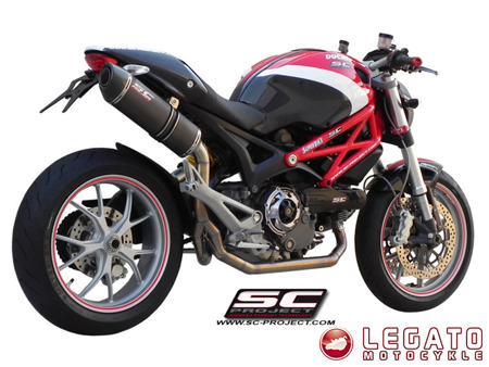 Układ wydechowy 2-1 SC Project OVAL Black Stainless Steel Ducati Monster 1100 / S