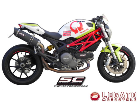 Układ wydechowy 2-1 SC Project OVAL Black Stainless Steel Ducati Monster 796