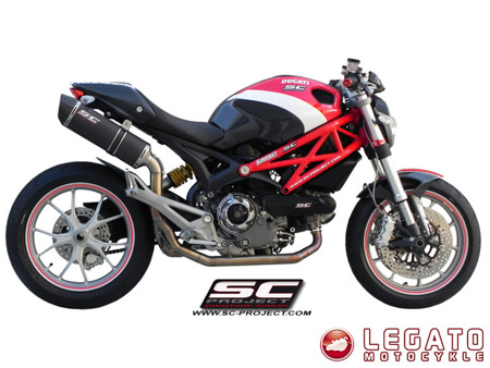 Układ wydechowy 2-1 SC Project OVAL Carbon Ducati Monster 1100 / S